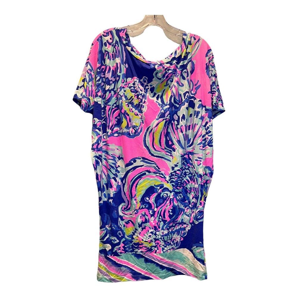 Lilly Pulitzer S Multi Coastal Retreat Lowe Dress Engineered Dolman Sleeve